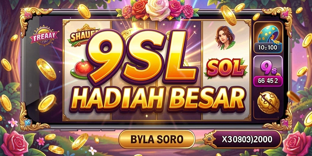 Tampilan gameplay menarik dari 9SL yang menampilkan aksi slot penuh warna.