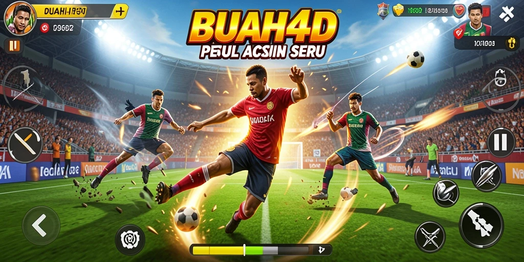 Tampilan gameplay BUAH4D yang seru dan penuh aksi olahraga.