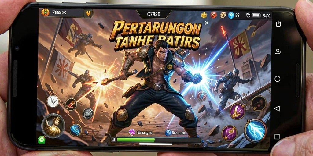 Tampilan gameplay C7890 dengan pertarungan yang mendebarkan.