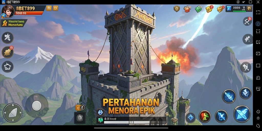 Gameplay seru IBET899 dengan menara pertahanan yang epik.