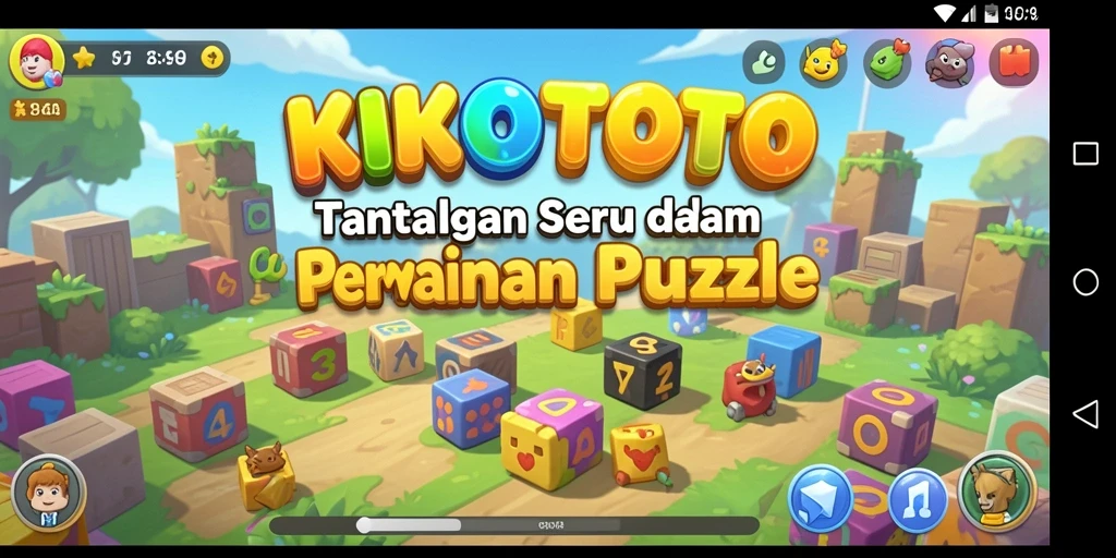 Screenshot gameplay KIKOTOTO yang menampilkan tantangan puzzle.