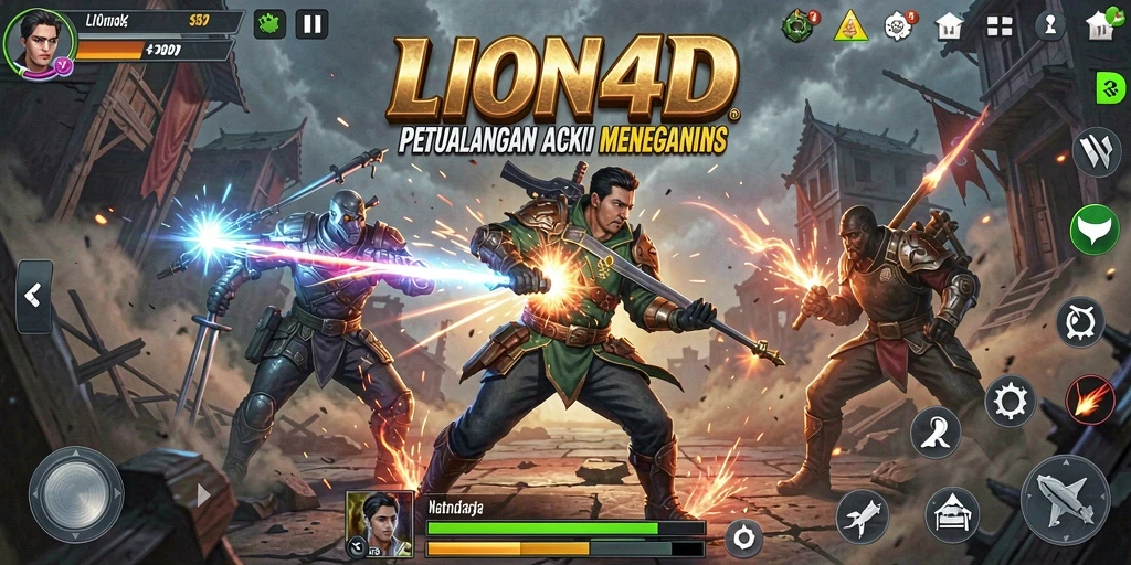 Tampilan gameplay LION4D yang mendebarkan dan penuh aksi.