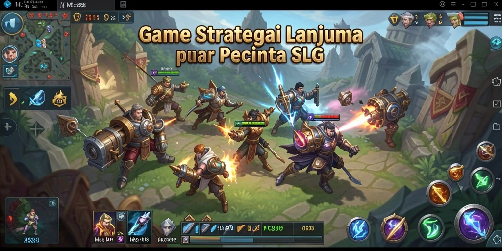 Screenshot gameplay SLG dari MC888 dengan tampilan menarik.