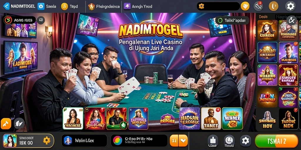 Tampilan gameplay NADIMTOGEL yang memukau dalam suasana Live Casino.
