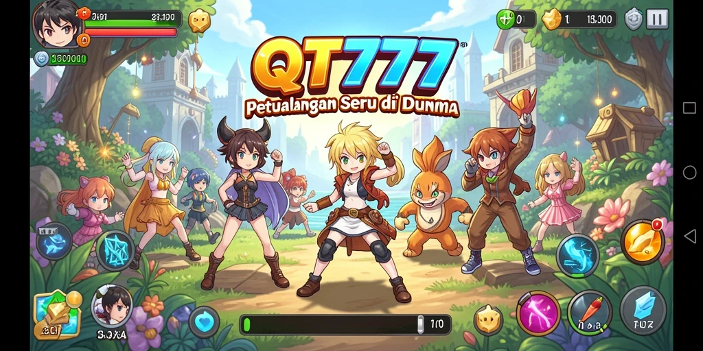Screenshot gameplay QT777 menampilkan aksi seru dan karakter Anime menawan.