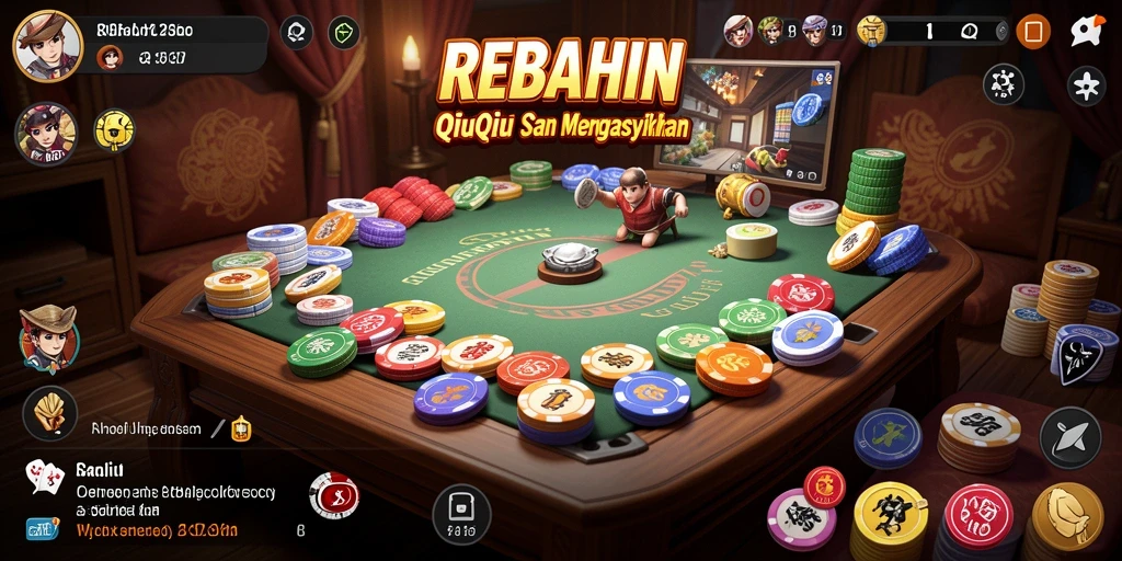 Tampilan gameplay QiuQiu yang menegangkan di REBAHIN.