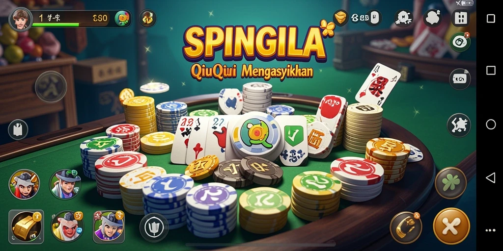 Tampilan gameplay QiuQiu yang menarik di SPINGILA.