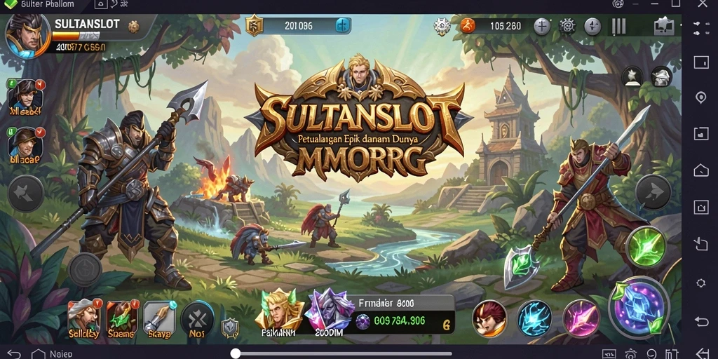 Tampilan gameplay SULTANSLOT yang menakjubkan saat bertarung.