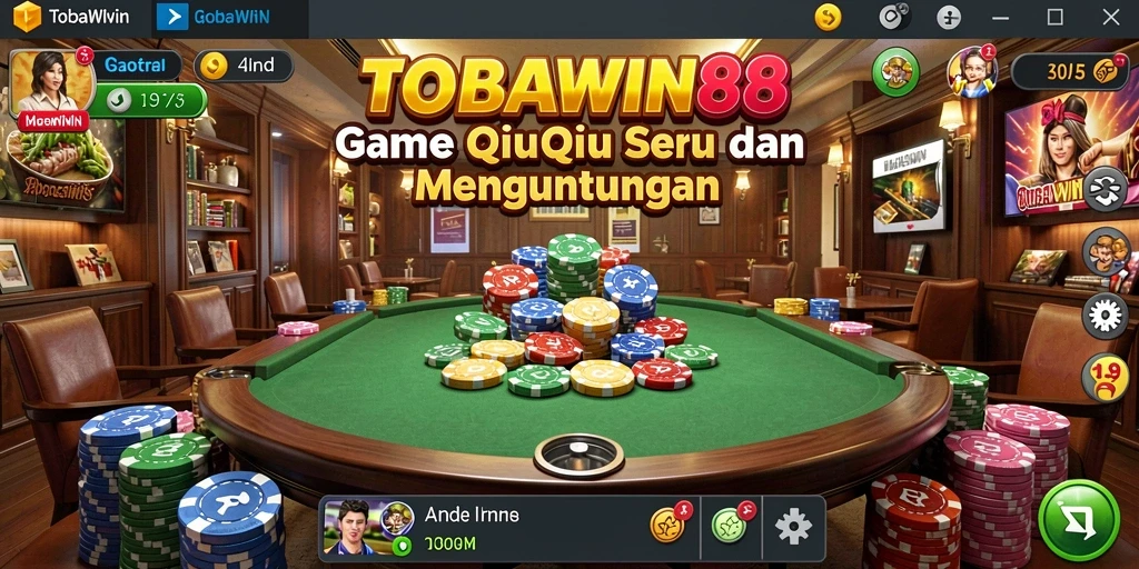 Tampilan gameplay menawan dari TOBAWIN88 dengan kartu QiuQiu.