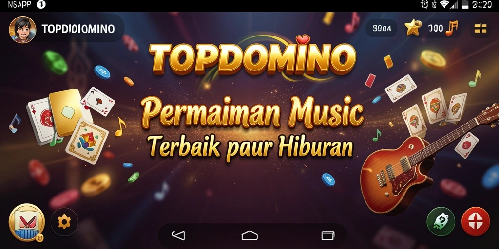 Tampilan gameplay menarik di TOPDOMINO dengan variasi musik.
