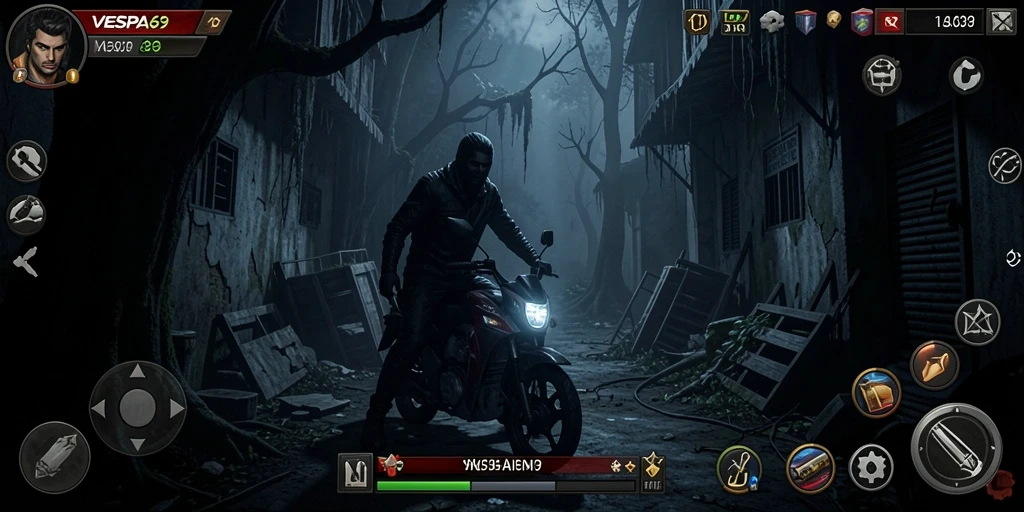 Tangkapan layar gameplay VESPA69 yang menegangkan dan menyeramkan.